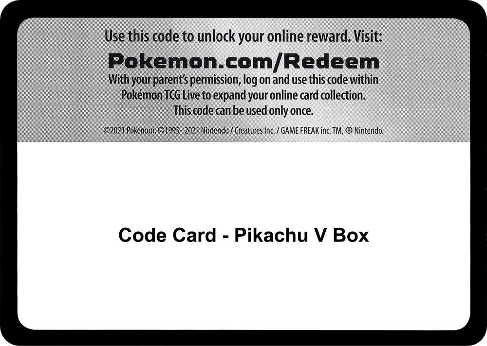 Code Card - Pikachu V Box [Miscellaneous Cards & Products]