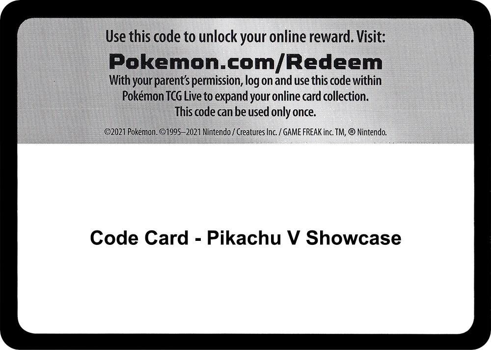 Code Card - Pikachu V Showcase [Miscellaneous Cards & Products]