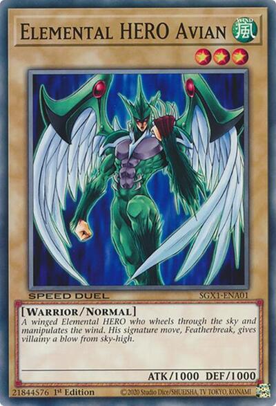 Elemental HERO Avian (SGX1-ENA01) [Speed Duel GX: Duel Academy Box]