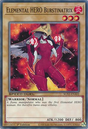 Elemental HERO Burstinatrix (SGX1-ENA02) - Speed Duel GX: Duel Academy Box 1st Edition
