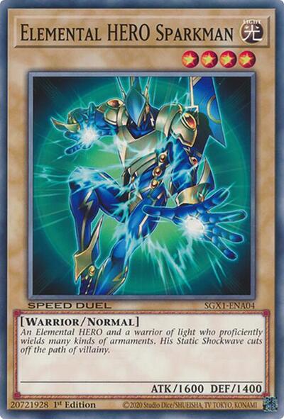 Elemental HERO Sparkman (SGX1-ENA04) [Speed Duel GX: Duel Academy Box]