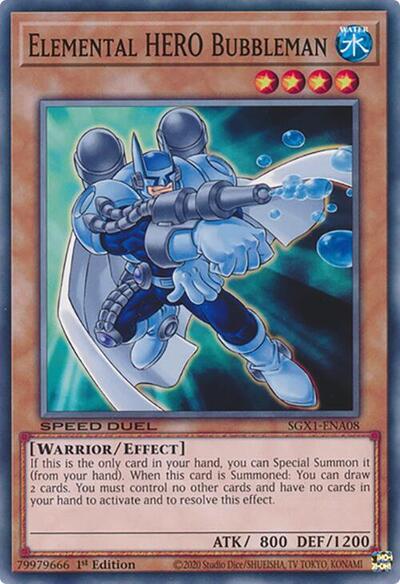 Elemental HERO Bubbleman (SGX1-ENA08) [Speed Duel GX: Duel Academy Box]