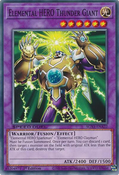 Elemental HERO Thunder Giant (SGX1-ENA22) [Speed Duel GX: Duel Academy Box]