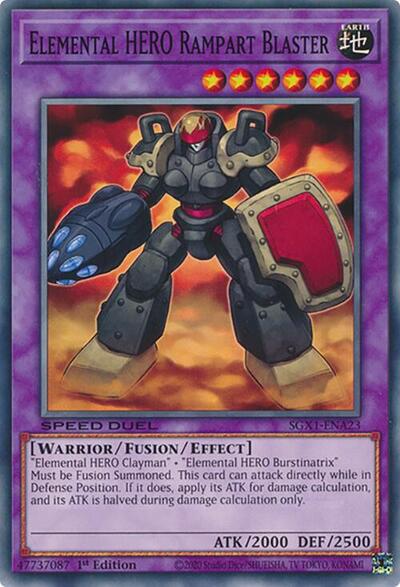 Elemental HERO Rampart Blaster (SGX1-ENA23) [Speed Duel GX: Duel Academy Box]