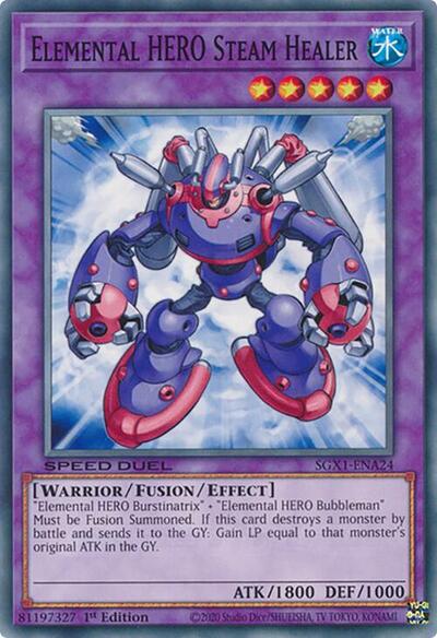 Elemental HERO Steam Healer (SGX1-ENA24) [Speed Duel GX: Duel Academy Box]