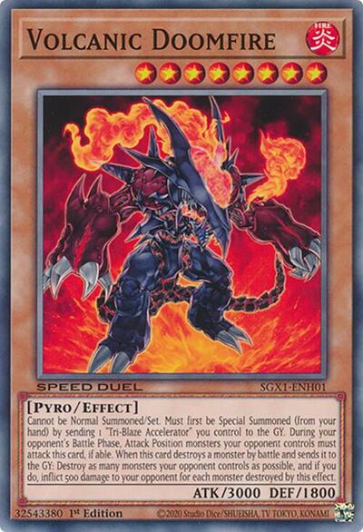 Volcanic Doomfire (SGX1-ENH01) [Speed Duel GX: Duel Academy Box]
