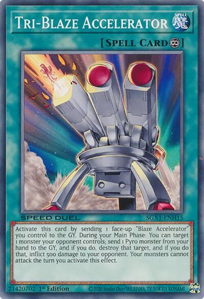 Tri-Blaze Accelerator (SGX1-ENH15) [Speed Duel GX: Duel Academy Box]