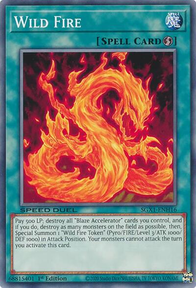 Wild Fire (SGX1-ENH16) [Speed Duel GX: Duel Academy Box]