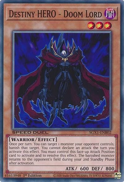 Destiny HERO - Doom Lord (SGX1-ENB02) [Speed Duel GX: Duel Academy Box]
