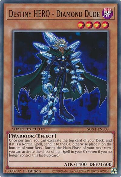 Destiny HERO - Diamond Dude (SGX1-ENB03) [Speed Duel GX: Duel Academy Box]