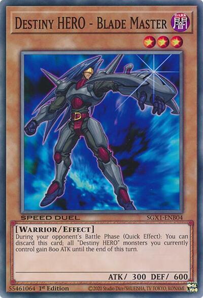 Destiny HERO - Blade Master (SGX1-ENB04) [Speed Duel GX: Duel Academy Box]