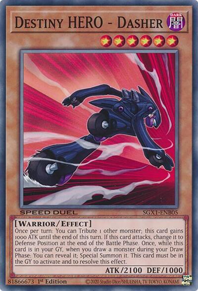 Destiny HERO - Dasher (SGX1-ENB05) [Speed Duel GX: Duel Academy Box]