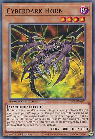 Cyberdark Horn (SGX1-ENG05) [Speed Duel GX: Duel Academy Box]