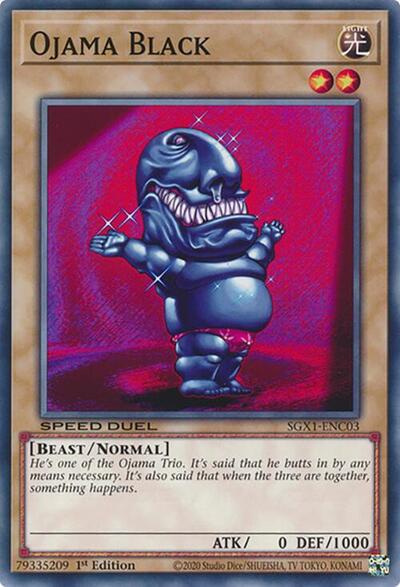 Ojama Black (SGX1-ENC03) [Speed Duel GX: Duel Academy Box]