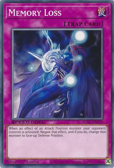 Memory Loss (SGX1-ENG19) [Speed Duel GX: Duel Academy Box]