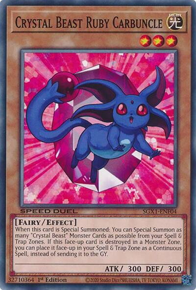 Crystal Beast Ruby Carbuncle (SGX1-ENF04) [Speed Duel GX: Duel Academy Box]