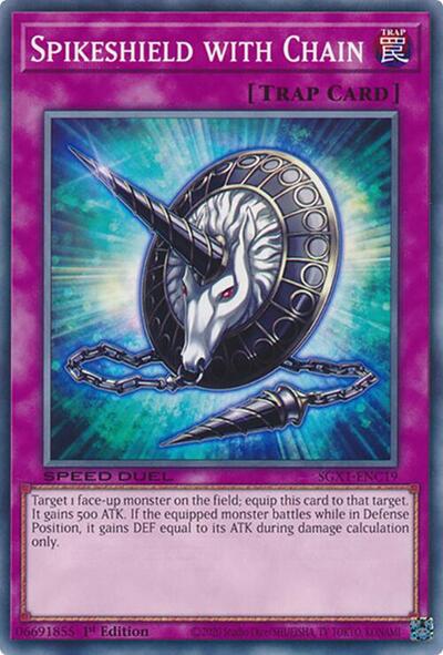Spikeshield with Chain (SGX1-ENC19) [Speed Duel GX: Duel Academy Box]