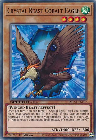 Crystal Beast Cobalt Eagle (SGX1-ENF07) [Speed Duel GX: Duel Academy Box]