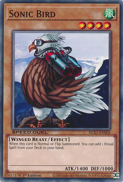 Sonic Bird (SGX1-ENE03) [Speed Duel GX: Duel Academy Box]