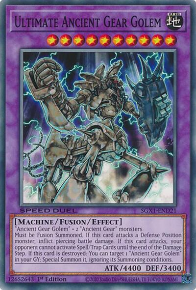 Ultimate Ancient Gear Golem (SGX1-END21) [Speed Duel GX: Duel Academy Box]