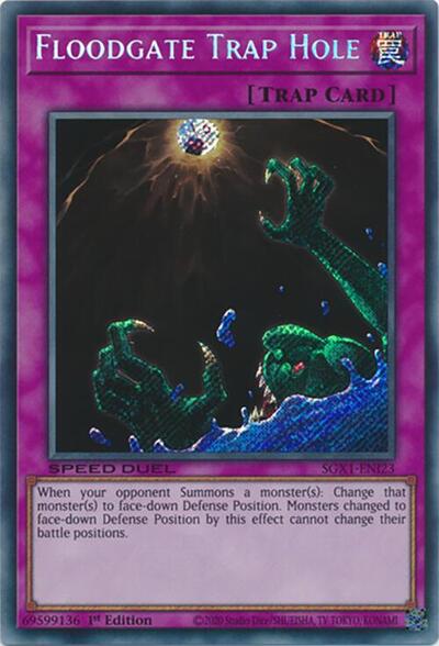 Floodgate Trap Hole (Secret Rare) (SGX1-ENI23) [Speed Duel GX: Duel Academy Box]