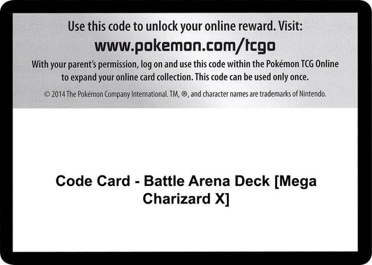 Code Card - Battle Arena Deck [Mega Charizard X] [SM - Celestial Storm]