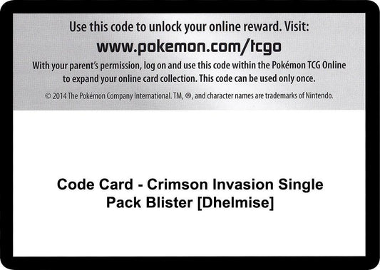 Code Card - Crimson Invasion Single Pack Blister [Dhelmise] [SM - Crimson Invasion]