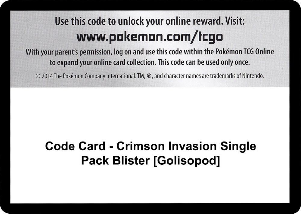 Code Card - Crimson Invasion Single Pack Blister [Golisopod] [SM - Crimson Invasion]