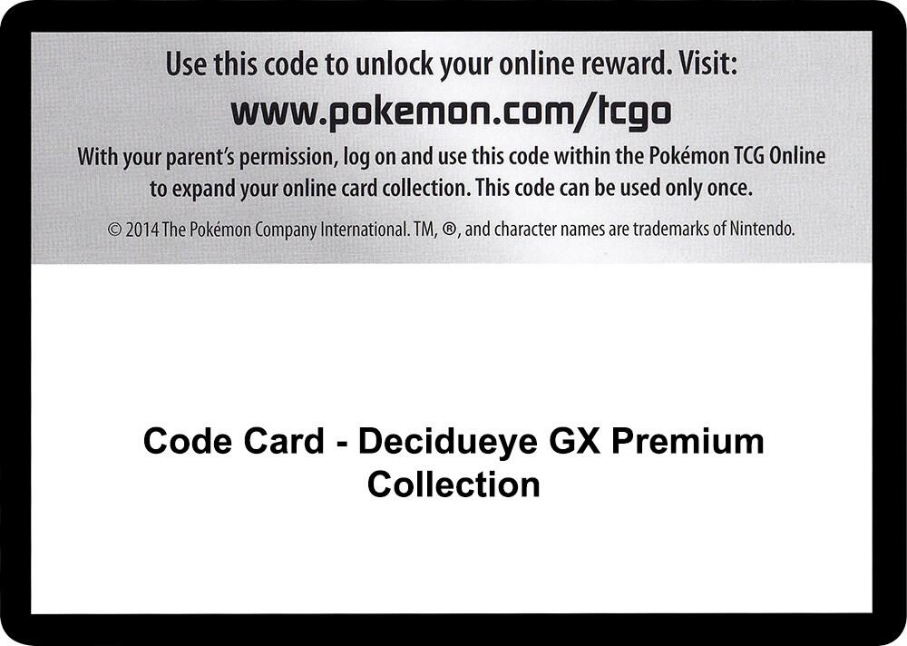 Code Card - Decidueye GX Premium Collection [SM - Guardians Rising]