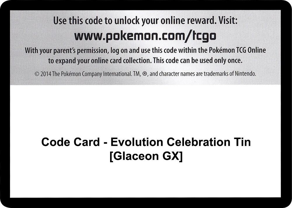 Code Card - Evolution Celebration Tin [Glaceon GX] [SM - Celestial Storm]
