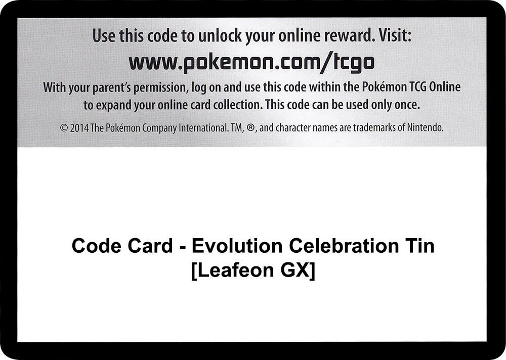 Code Card - Evolution Celebration Tin [Leafeon GX] [SM - Celestial Storm]