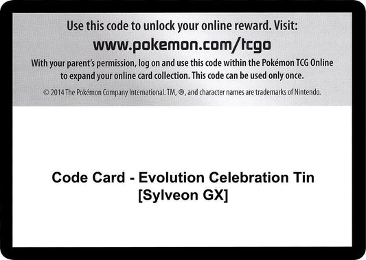 Code Card - Evolution Celebration Tin [Sylveon GX] [SM - Celestial Storm]
