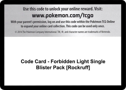 Code Card - Forbidden Light Single Blister Pack [Rockruff] [SM - Forbidden Light]
