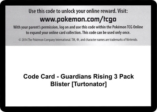 Code Card - Guardians Rising 3 Pack Blister [Turtonator] [SM - Guardians Rising]