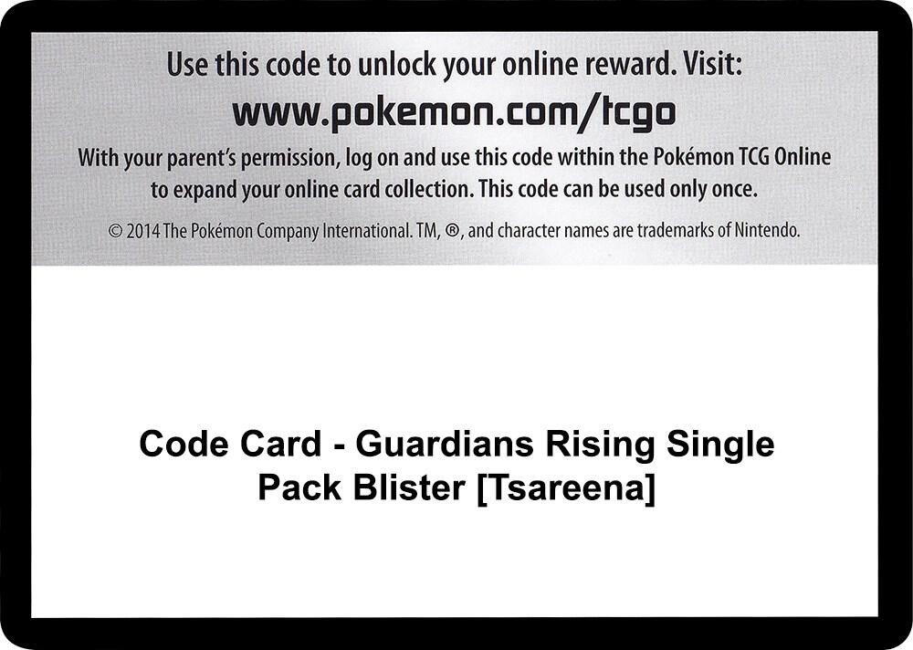 Code Card - Guardians Rising Single Pack Blister [Tsareena] [SM - Guardians Rising]