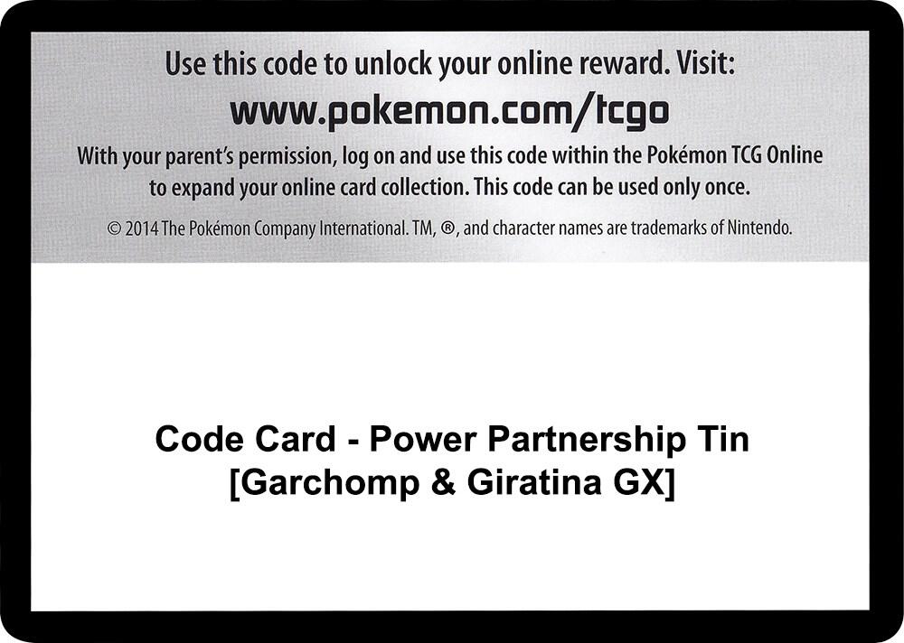 Code Card - Power Partnership Tin [Garchomp & Giratina GX] [SM - Unified Minds]