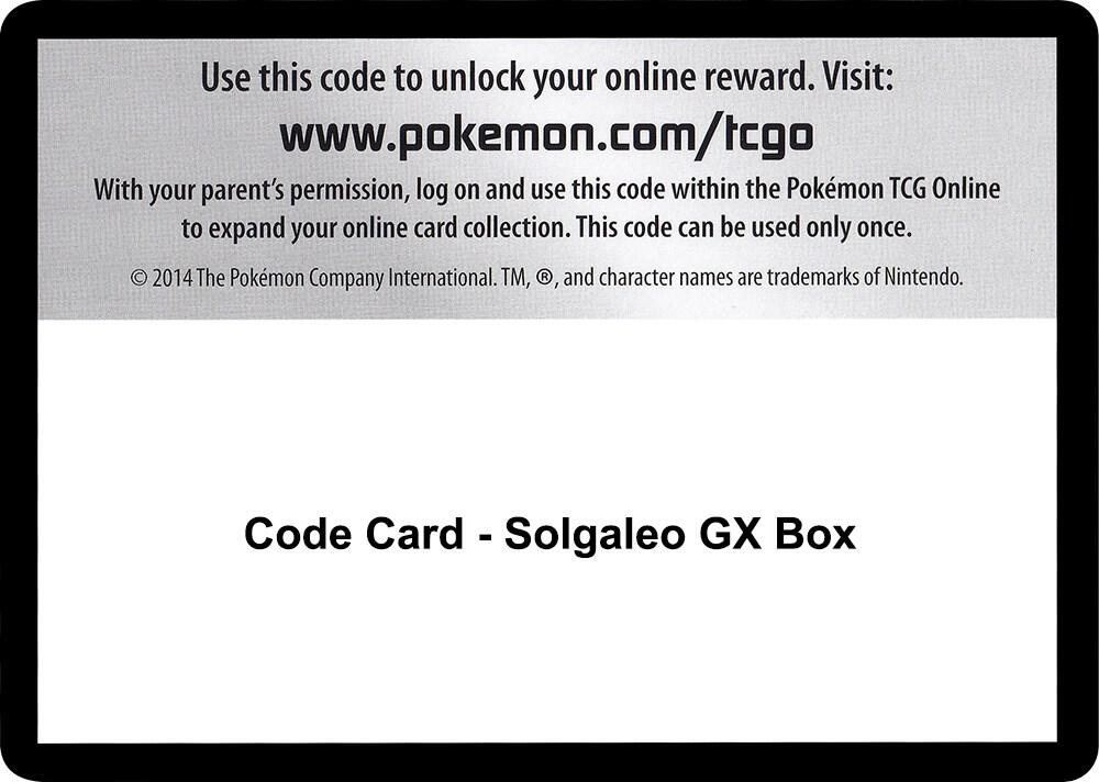 Code Card - Solgaleo GX Box [SM - Celestial Storm]
