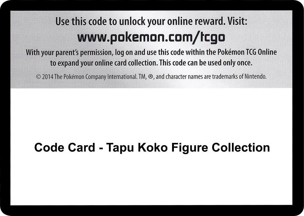 Code Card - Tapu Koko Figure Collection [SM - Guardians Rising]
