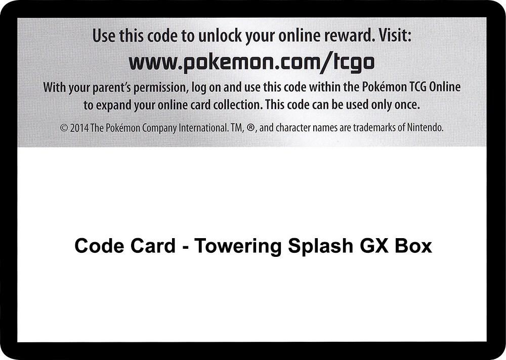 Code Card - Towering Splash GX Box [SM - Team Up]