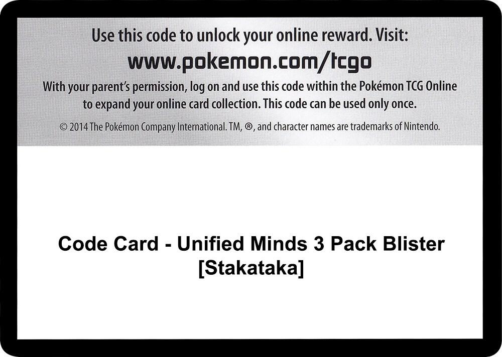 Code Card - Unified Minds 3 Pack Blister [Stakataka] [SM - Unified Minds]