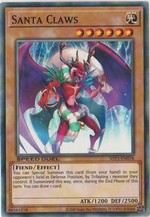 Santa Claws (STP3-EN018) - Speed Duel: Tournament Pack 3 Unlimited