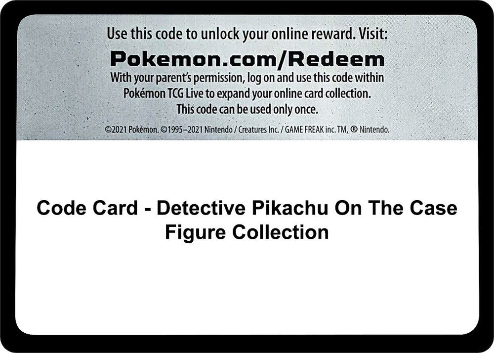 Code Card - Detective Pikachu On The Case Figure Collection [Detective Pikachu]