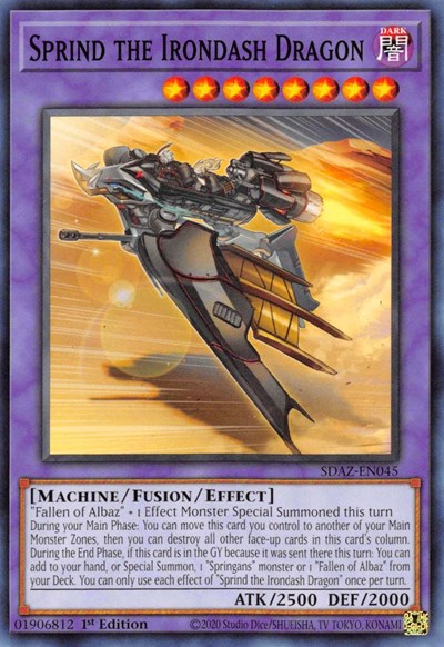 Sprind the Irondash Dragon (SDAZ-EN045) [Structure Deck: Albaz Strike]