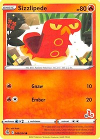 Sizzlipede - 046/264 (#56 Cinderace Stamped) (046/264) [Battle Academy 2022]