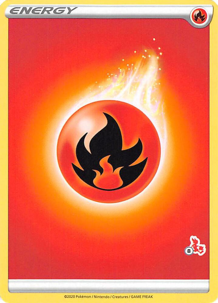 Fire Energy (#8 Cinderace Stamped) [Battle Academy 2022]