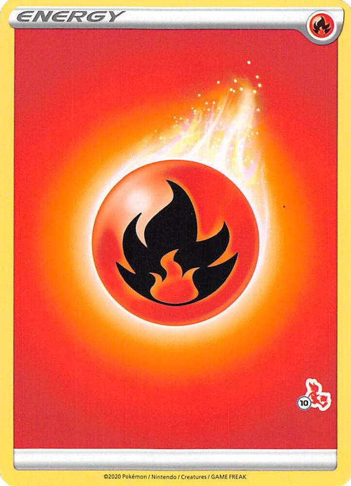 Fire Energy (#10 Cinderace Stamped) [Battle Academy 2022]