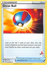 Great Ball - 164/202 (#43 Cinderace Stamped) (164/202) [Battle Academy 2022]