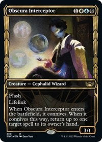 Obscura Interceptor (Gilded Foil) (389) [Streets of New Capenna]
