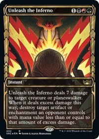 Unleash the Inferno (Gilded Foil) (402) [Streets of New Capenna]