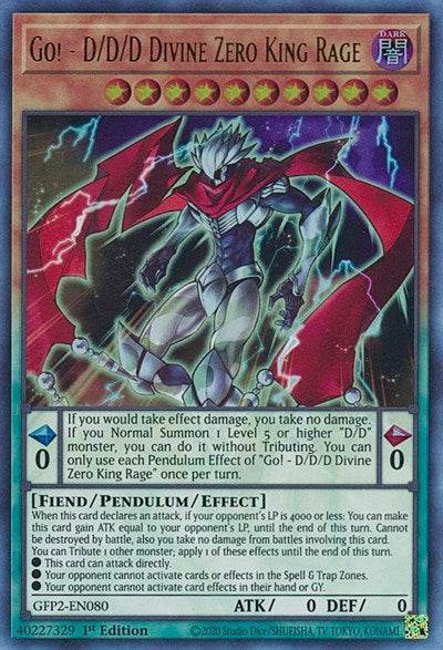 Go! - D/D/D Divine Zero King Rage (GFP2-EN080) [Ghosts From the Past: The 2nd Haunting]